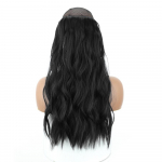 LISI HAIR Heleblondid naiste mood lainelised juuksepikendused 22 tolli s&uuml;nteetilisest kiust naturaalne laineline n&auml;htamatu traat ja klambrid 55 cm
