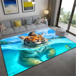 Kodu vaip p&otilde;randal 3D loomade prinditud suur vaip elutuba pehme k&auml;sn Vannitoa matt Absorb libisemisvastane vaip Tappeto Cucina 50cm x 80cm