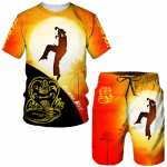 Suvine Cobra Kai 3D-prindiga T-s&auml;rk/l&uuml;hikesed p&uuml;ksid/&uuml;likond Meeste lahe l&uuml;hikeste varrukatega sportlik komplekt vabaaja hip-hopi spordir&otilde;ivad 2-osaline spordidress L