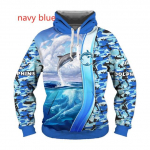 Armas mereloom delfiin 3D prinditud kapuuts Mood meeste Harajuku t&auml;navar&otilde;ivad Pullover Naljakas kampsun Unisex vabaaja s&auml;rgid L taevasinine v&auml;rv
