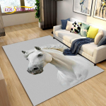 3D Light Luxury Modern Horse Area vaip, suur, vaipvaip elutoa magamistoa diivanile, k&ouml;&ouml;gi vannitoa uksematt, libisemiskindel p&otilde;randamatt 120x160cm