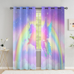 Lendavad &uuml;kssarviku kardinad elutuppa Magic Castle Lastetoa kardinad Poisi vikerkaare taevas t&auml;htedega Aknakardin K&otilde;rge varjutus W53.5 X H114cm X 2