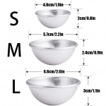 6 TK- Vannipommivormikomplekt, 2 komplekt, 3-suuruses vormi- ja vannipommide press isetegemise tarvikute tegemiseks Ringikujuline koogivorm 6PCS