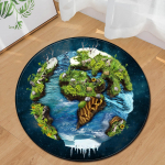 &Uuml;mmargune vaip Moon Star vaip elutuppa Galaxy libisemisvastane matt Vaibad Sinine dekoratiivne p&otilde;randamatt Diameter 60cm