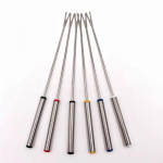 6 tk roostevabast terasest &scaron;okolaadikahvliga juustupott kuuma kahvliga minifond&uuml;&uuml;komplekt puuviljade magustoidu kahvliga fond&uuml;&uuml; BBQ lihavarrastega k&ouml;&ouml;git&ouml;&ouml;riistad 6Pcs