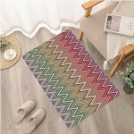 Missoni Style sissep&auml;&auml;su uksematt Nordic Style Home Uksematt Triibulised Waves Print vaibad Magamistoa Elutoa Esiku majapidamiskaunistusega vaibad 100x120cm