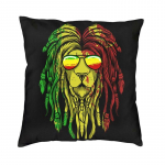 Reggae muusika l&otilde;vi Jamaica lipp Rasta Rastafari padjakatted pehme sametine p&otilde;hjamaise padjap&uuml;&uuml;r Kodukaunistus 40x40cm 16x16in
