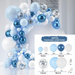 Sinine h&otilde;bedane &otilde;hupalli vaniku kaare komplekt lateksist s&uuml;nnip&auml;eva &otilde;hupall Pulmad 1. s&uuml;nnip&auml;ev &Otilde;hupallid Peokaunistus &Otilde;hupallid Beebi as picture marmor