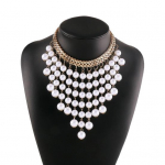 Faux Pearls Choker kaelakee Luksuslik Retro sulamist kett kleit kleit kaelakee ehted kingitus pidu kuldne