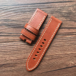 AAA kvaliteediga 24 mm 26 mm tumepruun roheline khaki must Itaalia ehtsast nahast kellarihm PAM Panerai jaoks 44 mm 47 mm sihverplaadiga kellarihm 24mm no buckle punane/pruun