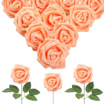 30 tk Kunstvahust roosid varrega 8cm roosid Lilled pulmadeks Pulmade keskosad peolaua kaunistus oranž