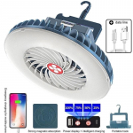 1 tk v&auml;liventilaatori matkavalgusti USB-laadimisavariivalgusti matkatelkvalgusti v&otilde;imsusega miniventilaatorid sinine