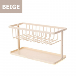 Valamu kahekordne &auml;ravoolurest Svamm hoiustamisrest Valamu hoiustamistarvikute &auml;ravoolurest valge