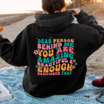 Kallis inimene minu taga Pusa naljakas Kallis inimene minu taga Positiivsed tsitaadid Esteetiline pullover Trendikas vaimne tervis Ole lahke kapuutsid S must