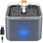 Kassi purskkaev automaatne joogipurskkaev kassidele ja koertele Ultra vaikne purskkaev aktiivs&ouml;efiltri ja veepumbaga 2 L hall 6x16x12cm