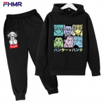 Lastekomplekt t&auml;iskohaga Hunteri tr&uuml;kitud kampsun, kapuuts + p&uuml;ksid 100cm