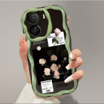 Silikoonist Soft Wave &uuml;mbris l&auml;ikiv lilleline Rose Shell mobiiltelefoni must tagakaas iPhone'ile Samsung Xiaomi Redmi Poco iPhone 6