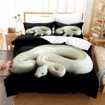 3D Snake Prinditud voodipesukomplekt pehmete loomade voodipesu ja padjap&uuml;&uuml;ridega 2/3 tk &uuml;he-/kaheinimesevoodiga poisituba t&auml;issuuruses Kiirelt kuivav pestav kodutekstiil DE 135x200cm