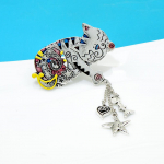 Blucome &otilde;limaal Magava kassipoja pross Multifilm Armas loom pross Oranž kass Korsage Aksessuaarid h&otilde;be