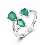 925 Sterling h&otilde;bedane kalliskivist s&otilde;rmus rohelise ahhaatpirniga 4*6mm peen ehe naiste t&uuml;drukutele kena s&uuml;nnip&auml;evakingitus resizable roheline