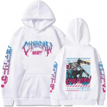 Anime Mootorsaag Meeste tr&uuml;kitud kapuutsid Meeste Suured Harajuku T&auml;navar&otilde;ivad Lahtised kampsunid Unisex Casual Y2K Pullover Riided XXL