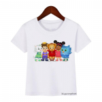 Moodne Laste T-s&auml;rk Armas Daniel Tiger's Neighborhood Cartoon Print Poiste T-s&auml;rk Suvine Harajuku T&uuml;drukute T-s&auml;rgid Valged topid 100