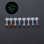 8tk/partii 16G 6/8/10mm V&auml;rviline huulepulk Akr&uuml;&uuml;l Paindlik Push-in Monore Labret K&otilde;rvak&otilde;hre Tragus Piercings Ehted Bioplast