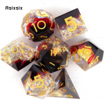 7 tk must punane kollane number terava servaga vaigust t&auml;ringud mitmetahulised t&auml;ringud, mis sobivad rollim&auml;nguks RPG lauam&auml;nguks mitmev&auml;rviline