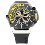 Mazzucato RIM Scuba Yellow &uuml;mberp&ouml;&ouml;ratav kahe numbrilauaga automaatne SUB01-BK115 100M meeste k&auml;ekell must