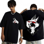 Anime Chainsaw Unisex T-s&auml;rk Unisexga Hayakawa Aki Fox Devil Kon Print T-s&auml;rgid Unisex Naiste vabaaja puuvillane l&uuml;hikeste varrukatega T-s&auml;rk Oversized L