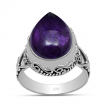 10X15 naturaalne mm amet&uuml;st kalliskivi 925 sterling h&otilde;be pirnikujuline s&otilde;rmus naistele ja t&uuml;drukutele 5