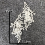 1 paar pulmapaari &otilde;mmelda &otilde;&otilde;nsate lilledega pitsliistud DIY plaastrid tikandid aplikatsioon 3D