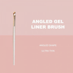 Round Angled Gel Eyeliner Brush Gold meigit&ouml;&ouml;riist puidust k&auml;epidemega pehmed s&uuml;nteetilised juuksed Perfect Lash laineri m&auml;&auml;raja
