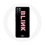 &Uuml;mbris Xiaomi Redmi Note 11s 5G Blink Fandom Blackpink logoga roosa must taust
