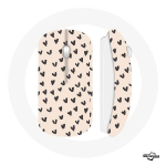 Juhtmeta hiir Abstraktse tekstuuriga taustaga mustad s&uuml;damed