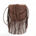 Faux Suede Nahast Hippie Gypsy Boho kott Naiste k&auml;ekotid Kott Vintage Fringe Tutt Bohemian Bag Naiste &Otilde;lakottid