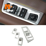 ABS Matte For Touran 2016 2017 2018 Door Window glass Lift Control Switch Panel Cover Trim accessories car styling 4pcs black