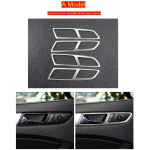 Car Styling carbon fiber Interior Door Handle Bowl decoration Covers Stickers Trim For VW Volkswagen Passat B7 Auto Accessories A Brushed silver