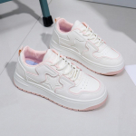 Naiste valged kerged platvormiga paksud tossud, libisemiskindlad hingavad n&ouml;&ouml;riga k&auml;imisjalatsid Spordijalatsid PU-nahast vabaaja jooksutossud naistele 35