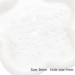8-15 mm 10 TK klaasimitatsioonist jadeist turvapandla helmed kaelakee k&auml;ev&otilde;ru DIY ehete valmistamiseks 8mm 10pcs valge