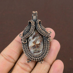 Looduslik Crazy Lace Agate Kivist Vasktraadiga Keeratud Kingitus Ripats 2,56 R5P90