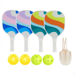 Pickleballi reketite komplekt, treeniv professionaalne kandekott 4 palliga, reketid