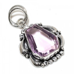 Natural Pink Kunzite Gemstone Handmade 925 Sterling Silver Pendant 1.89 r2h60