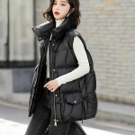 Sulejope naiste suur lahtine s&uuml;gistalvine paksendatud valge pardi sulejope t&otilde;mblukk &otilde;ues soojad puuvillased mantlid XXL valge