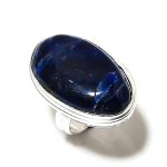 Natural Sodalite Gemstone Handmade 925 Sterling Silver Gift Ring Size 6.5 w1r67