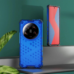 KEYSION p&otilde;rutuskindel armor &uuml;mbris Xiaomi 14 Ultra 5G 14 Pro 13 Ultra Silicone+PC l&auml;bipaistev k&auml;rgstruktuuriga telefoni kate Redmi A3 jaoks for Redmi A3 sinine