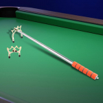 Sisset&otilde;mmatav piljardikii silla tarvik roostevabast terasest toega High Head