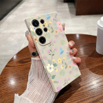 Samsung S24 S23 S22 Ultra S21 S20 FE A15 A55 A54 A53 A52 A34 A14 A13 telefoni kate Slim Flower p&otilde;rutuskindel pehme TPU h&uuml;briid&uuml;mbris Samsung A15 5G must