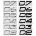 Auto metallist D2 D3 D4 D5 D6 D7 logo kiri pagasiruumi m&auml;rgi embleemi kleebis Volvo S40 S60 V40 V50 XC40 XC60 V60 S90 C30 XC90 jaoks D7 h&otilde;be
