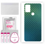 apgo Protective Skin Sticker for the back compatible with Umidigi A9 Pro, Wrap Film, Foil, Vinyl - Pattern Carbon Chameleon CAKA1